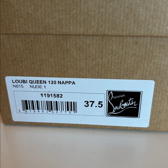 Christian Louboutin Queen 120 Nappa heels color Tan size 37.5 - Picture 14 of 15